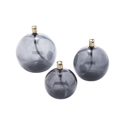 Peri Living Oljelampe Round-Smoked-Chrome. Ø11