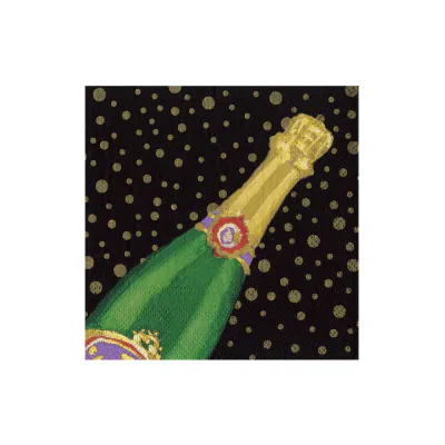 Sparkling Paper Cocktail Napkins in Black - 20 Per Box